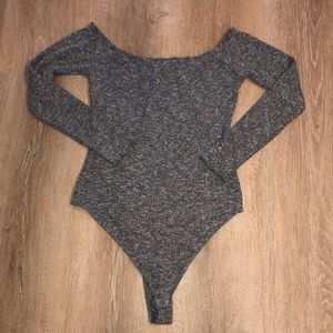 Garage Gray Long Sleeved Bodysuit